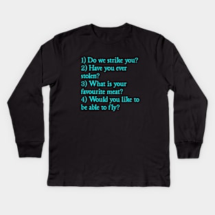 Questions for Rosalind Bob Mortimer Taskmaster Kids Long Sleeve T-Shirt